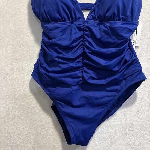 La Blanca Island Convertible Strap Mio Swimsuit Royal Cobalt Blue Size 12 NWT - Picture 4 of 10